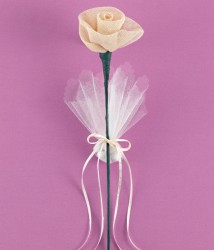 Τριαντάφυλλο Γάζα Εκρού για Μπομπονιέρα Γάμου