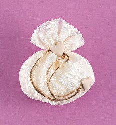 Πουγκί Δαντέλα-Φόδρα Μικρό για Μπομπονιέρα Γάμου