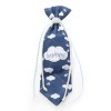 Γραβάτα μπομπονιέρα βάπτισης με παιχνιδιάρικα συννεφάκια