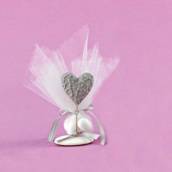 Επιτραπέζιο Διακοσμητικό Ακρυλικό με Καρδιά για Μπομπονιέρα Γάμου