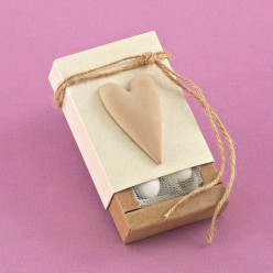 Κράφτ Κουτάκι με Ακρυλική Καρδιά για Μπομπονιέρα Γάμου